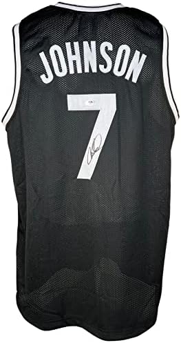 Джо Джонсън подписва фланелка с автограф на NBA Brooklyn Nets PSA COA Атланта Хоукс