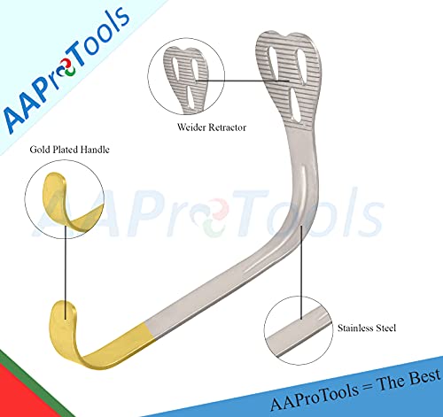Стоматологични Инструменти AAProTools Weider С голяма Златна дръжка За прибиране на езика в бузата