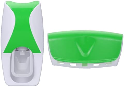 Zerodeko 2 бр. Неутрална Опаковка на Паста за зъби, Сокоизстисквачка за Паста за зъби с Притежателя на четки, Комплект за Използване в Банята (Зелен)