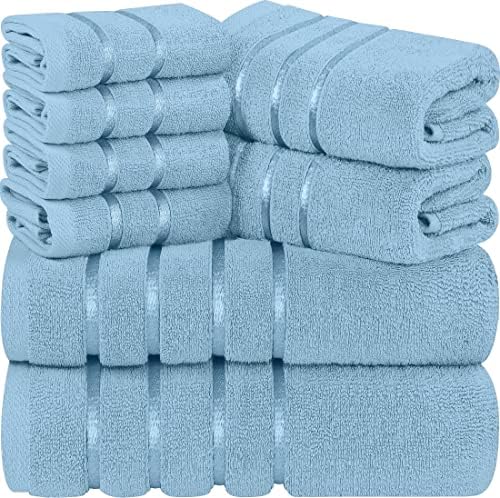 Кърпи Utopia Луксозен комплект кърпи от 8 части, 2 Хавлиени кърпи за баня, 2 кърпи за ръце и 4 Кърпички за пране,