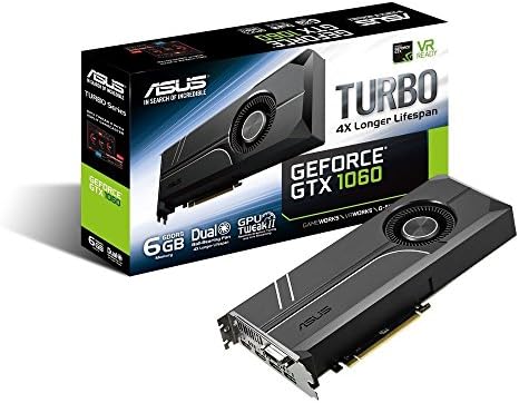 Видео карта ASUS Geforce GTX 1060 6 GB Turbo Изданието VR Ready Dual HDMI 2.0 DP 1.4 с автоэкстремальным на горивото (TURBO-GTX1060-6G)