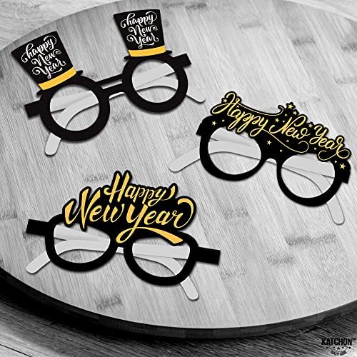 Слънчеви очила честита Нова година 2023 - Опаковка от 12 броя | Очила в навечерието на Нова година | Очила за партита честита Нова година за коледна украса 2023 | Аксесоари
