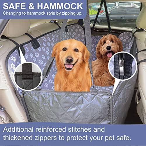 Калъф за столче за кола VanGeeStar Куче на задната седалка - Водоустойчиви калъфи за столчета за автомобил за кучета - Защита на задната седалка за пътуване с домашни люб