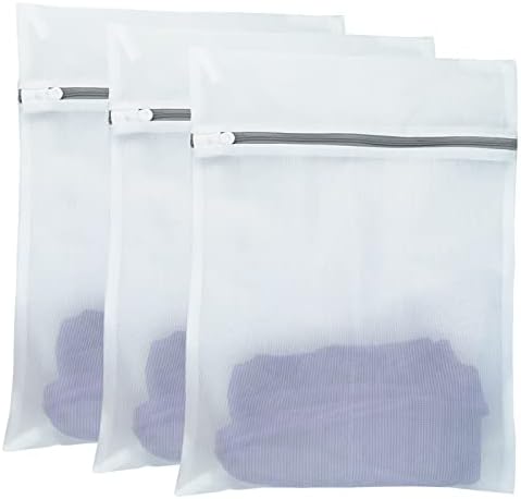3 БР. Здрави Клетъчни Мрежести Торби за дрехи, Чанти за пране на бельо, Чорапи, Полиестерна Мрежа на Тъканта, Чанта за