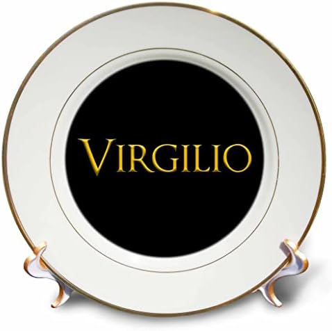 3дРоуз Вирджилио - Познато име за момче в САЩ. Подарък чинии - шармы жълто и черно (cp-376110-1)