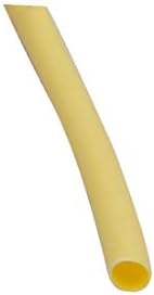 Нова Polyolefin тръба Lon0167 5 м 0,08 инча с вътрешен диаметър, по-надеждна, Пожароустойчива тръба Жълт цвят за