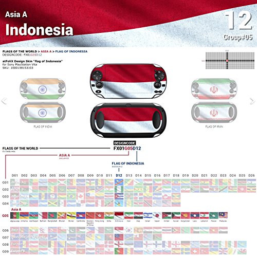 Стикер-стикер на Sony PlayStation Vita Design Skin флаг Индонезия за PlayStation Vita
