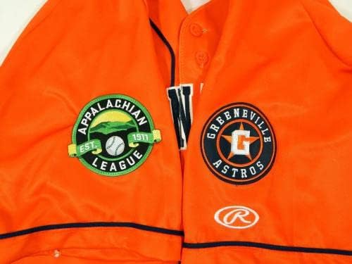 2017 Greeneville Astros 65 Използвана В играта Оранжева Риза DP08087 - Използваните В играта Тениски MLB