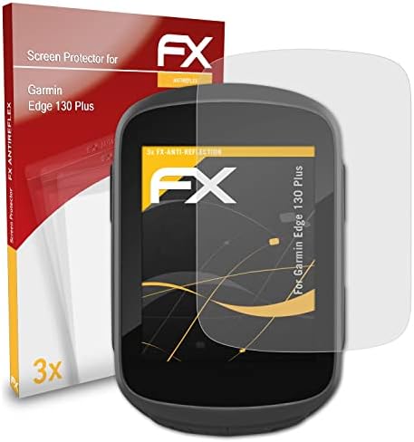 Защитно фолио atFoliX, съвместима със защитно фолио Garmin Edge 130 Plus, Антибликовая и амортизирующая защитно фолио FX Протектор