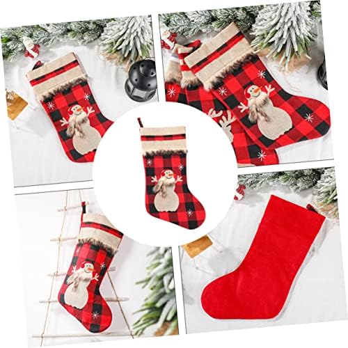 NOLITOY/1 бр. Коледни Чорапи Calcetines De para Niños, Подаръчни пакети Дядо Коледа, Чорапи от Зебло, Персонални Чорапи,