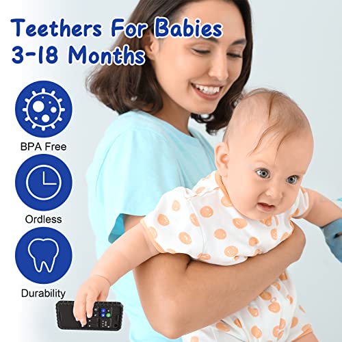 Силиконови играчки Utezena за никнене на млечни зъби за бебета 3-6-12 месеца - 2 опаковки, играчка-прорезыватель