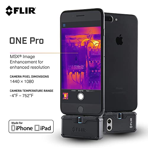 Термични камера FLIR ONE ONE Pro и Pro - iOS - Професионална термични камера за смартфони, работещи с технологията за подобряване на изображението VividIR и MSX