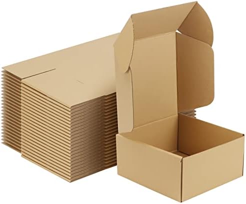 Кутии за доставка MEBRUDY 25 опаковки 8x8x4 и картонени кутии за доставка на 25 опаковки 11x8x2
