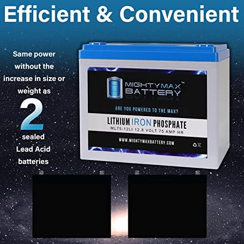 Замяна на литиево-йонна батерия 12V 75AH, Съвместима с C & D Dynasty UPS12-270FR - Pack 4