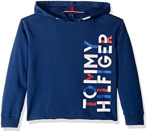 Модерен пуловер за момичета Tommy Hilfiger с качулка