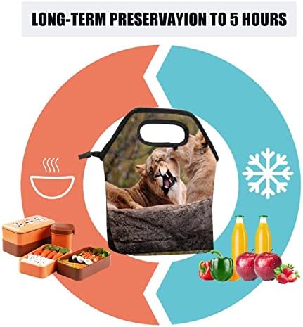Чанта за обяд GUEROTKR за мъже, Изолиран Обяд-Бокс, Кутия за Обяд и за възрастни, с изображение на лъв
