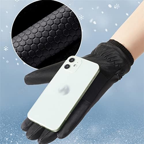 N/A Зимни Мъжки Топли Ръкавици за сензорен екран Плюс Флисовые Ски ръкавици за езда на открито (Цвят: A, размер: One Size)