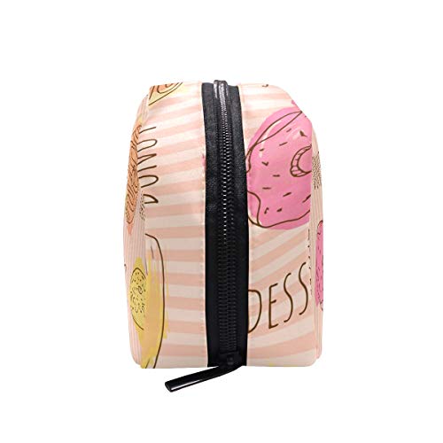 Чанта за Грим Unicey Donuts, Преносима Косметичка-Тоут, Пътен Козметични Органайзер, Чанта за Тоалетни Принадлежности, Калъфи