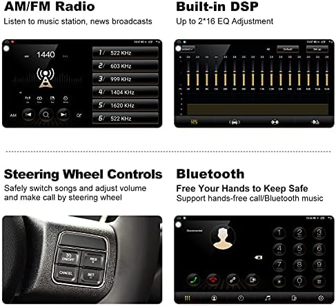 IYING 13,3 Инча Кола Стерео Отточна тръба на шарнирна връзка Tesla Стил Android 10,0 за Jeep Wrangler/Commander/Compass Безжичен CarPlay Android Авто 4G + 64G Едно Din Главното Устройство AM/FM Радио, GPS Navi WiF