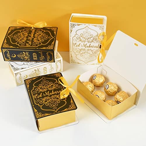 KUYYFDS Чанти За Партита, Ейд Мубарак Кутии За Подаръци Рамадан Кутия шоколадови Бонбони Курбан за Опаковане на Подаръци