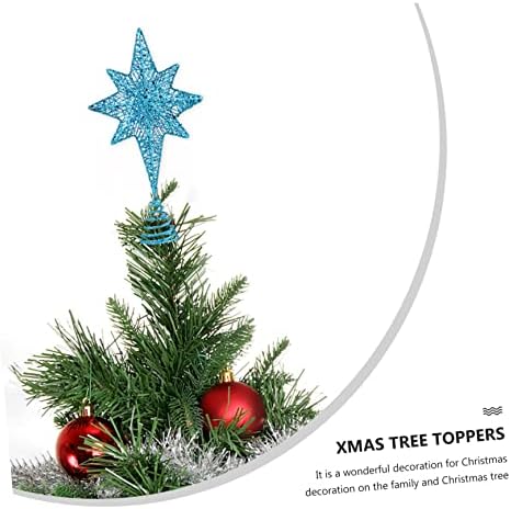 Amosfun 2 бр Коледно Дърво Топ Звезда Святочная Елха Topper Коледно Дърво за Украса Коледна Звезда Елха Topper Мини