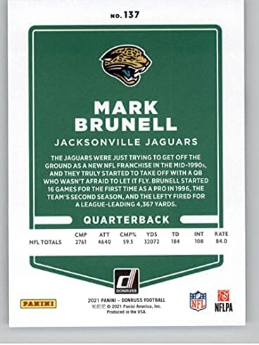 2021 Donruss 137 Търговска картичка Марка Брунелла Джаксънвил Jaguars по футбол NFL