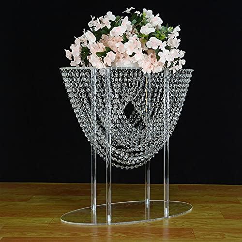 Simprefine 24 Високо сватбена украса за централната маса, акрилна прозрачна поставка за цветя, рафтове за изложба