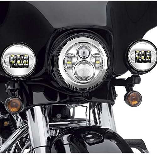 GDAUTO 7-инчов мотоциклетът led фаровете Ultra Limited с 4-1/2 led фарове на къси светлини 4,5 Пръстен за закрепване на фаровете