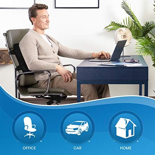 Възглавница за лумбална опора Everlasting Comfort за офис, кола и игра столове - Ергономични, С добавянето на гел