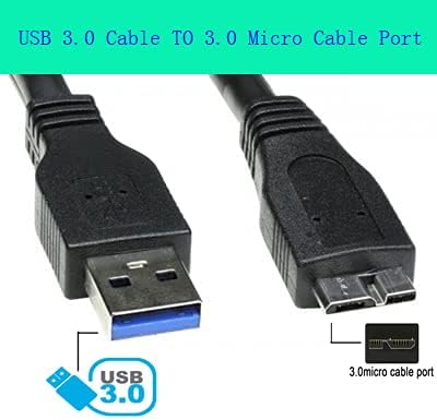 (2) Кабел, USB 3.0 SuperSpeed A за да се свържете към конектора Micro B за Външен твърд диск Canvio Desk
