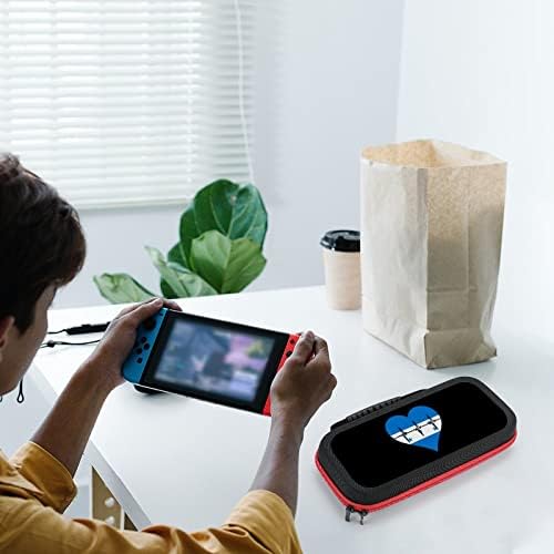 Калъф за носене Love Хондурас Heartbeat Switch, Съвместими с Nintendo Switch, Защитен Твърд Калъф, Преносима