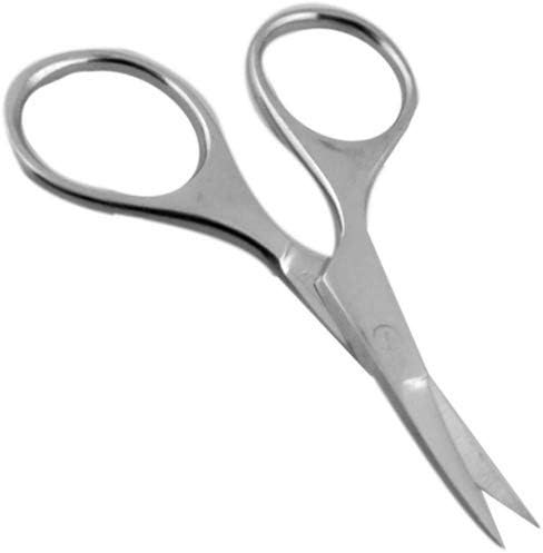 3-Инчов ножици за шиене и отрежете конеца от неръждаема стомана с извити остриета: (Опаковка от 2 ножици)
