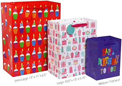 12 бр. Детски подаръчни комплекти, Голям, Среден и Малък Асортимент подарък пакет за Рожден Ден, парти, празник (с Различни