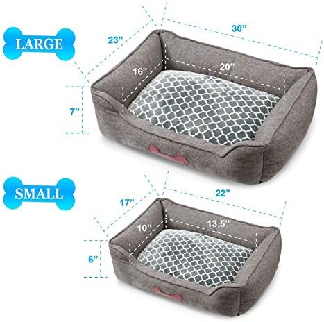 Fluffy Paws – Легло за кучета или котки премиум клас | Голямо легло за кучета с Размер 30 x 23 x 7, идеална за