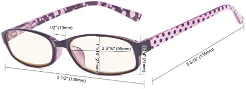 Компютърни Очила за четене CessBlu със защита от ултравиолетови лъчи с Дизайн на точки, Синьо Светофильтр, Очила