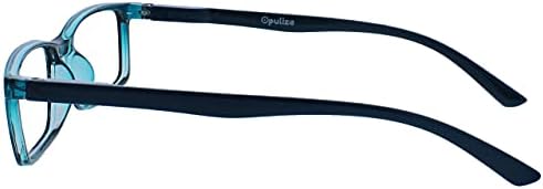 OPULIZE See 2 Опаковки Синьо-Екранировка на Очила За четене Черен Кафяв Компютърни Игри Антибликовые Мъжки