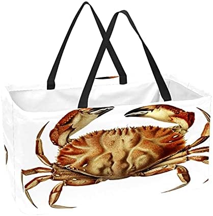 50L Чанти за пазаруване Dungeness Crab Сгъваема Кутия За Пазаруване, Чанта за пазаруване с дръжка, на Множество
