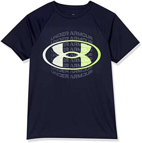 Тениска с надпис Under Armour Boys'Tech Gradient Wordmark с къс ръкав