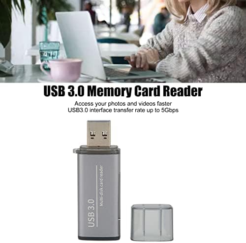 Четец на карти с памет Dilwe USB 3.0, Професионален Преносим Офис Устройство за Четене на карти памет Micro,