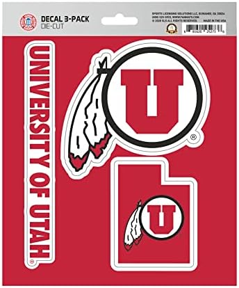 Стикер Екип FANMATS NCAA Utah Utes Team, 3 опаковки, 61064