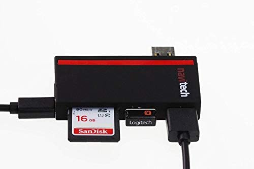 Navitech 2 в 1 Лаптоп /таблет USB 3.0 /2.0 Адаптер-hub /Micro USB Вход с устройство за четене на карти SD/Micro SD слот,