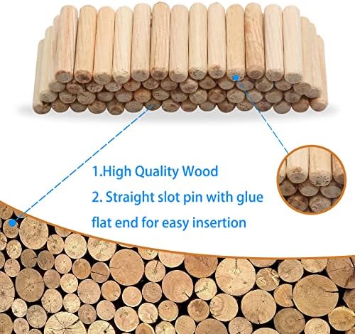 BokWin 100 Опаковане на Дървени вещества 6 мм x 30 мм (около 1/4 x 1-1 /5) Дървени Нарезно Контакти Пръчици, Сушени