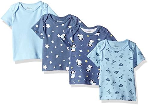 Детска тениска Hanes, Еластична риза в флекси Soft Stretch, С възможност за разширяване на рамото, Комплект от 4