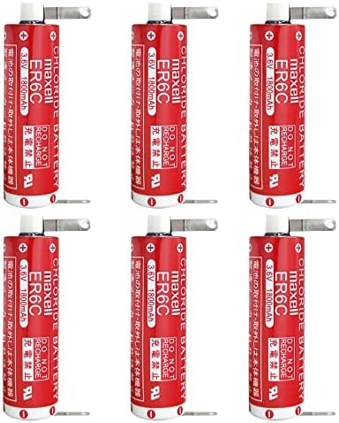 GRE-Energy 6 Опаковки ER6C AA 3,6 1800 mah Батерия АД Сменяеми батерии за F2-40BL, F240BL, F1, F2, FX, FX1, FX2, FX2C, FX2N с раздели