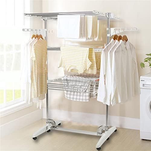 Многофункционална закачалка за дрехи SAWQF, 3/4-слойная сгъваема сушилня за дрехи, спестявайки пространство, вертикална подова