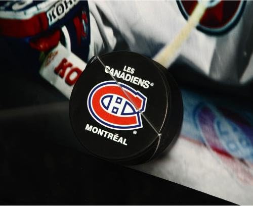 Патрик Рой Монреал Канадиенс В рамка с автограф 16 x 20 Запазва Прорывную снимка - Горната deca - Снимки на НХЛ с автограф
