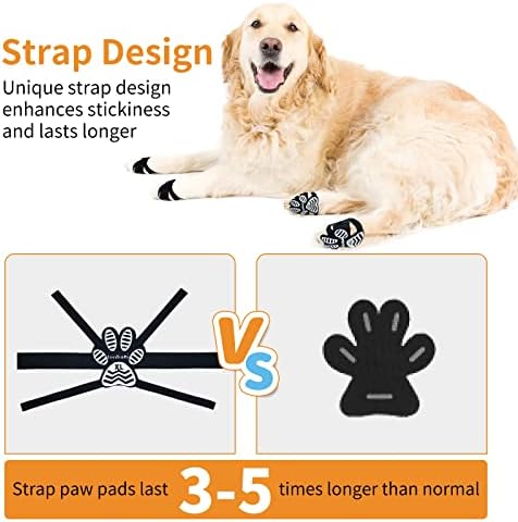 Възглавничките на лапите LOOBANI за кучета Нескользящий протектор за лапи, която осигурява голямо сцепление и предпазва кучетата от подхлъзване в закрито (16 възглавн?