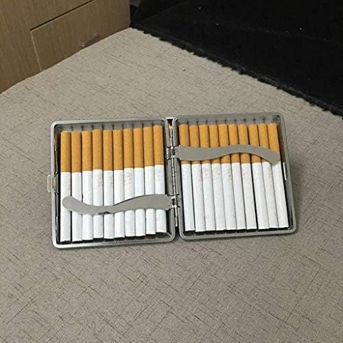 ZCxiyu Маса За Съхранение на Черно на Цигари, Джобен Калъф за Пури Кожена Метална Тютюн, 20 парчета, Държач за Цигарения