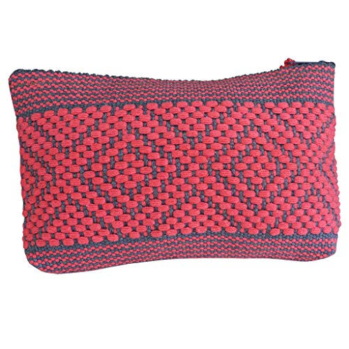 Косметичка-торбичка, тъкани към ткацком станке в мексикански техника Оахакан. (Голям, Сив)