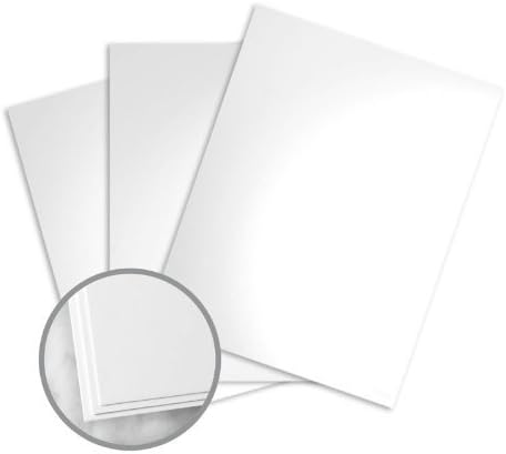 Бяла Гланцирана корица Carolina, 12пт. / 280гсм. 50 листа, двустранно покритие в опаковката. (12 x 18)